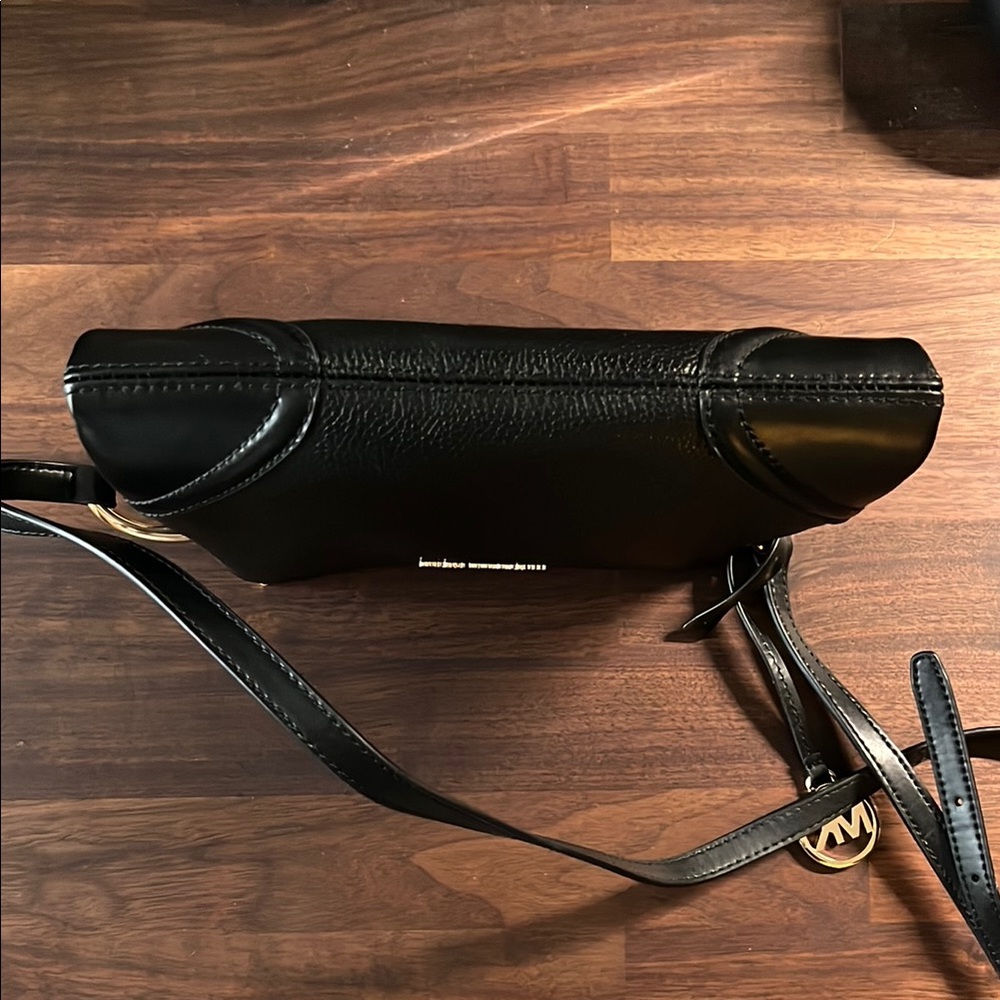 NWT Michael Kors Nicole Large Triple Compartment Black Leather Crossbody Bag - Picture 5 of 5